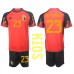 Belgien Michy Batshuayi #23 Barnkläder Hemma matchtröja till baby VM 2022 Kortärmad (+ Korta byxor) Billigt